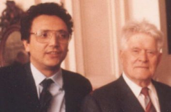 Nicolini con il premio Nobel Cherenkov